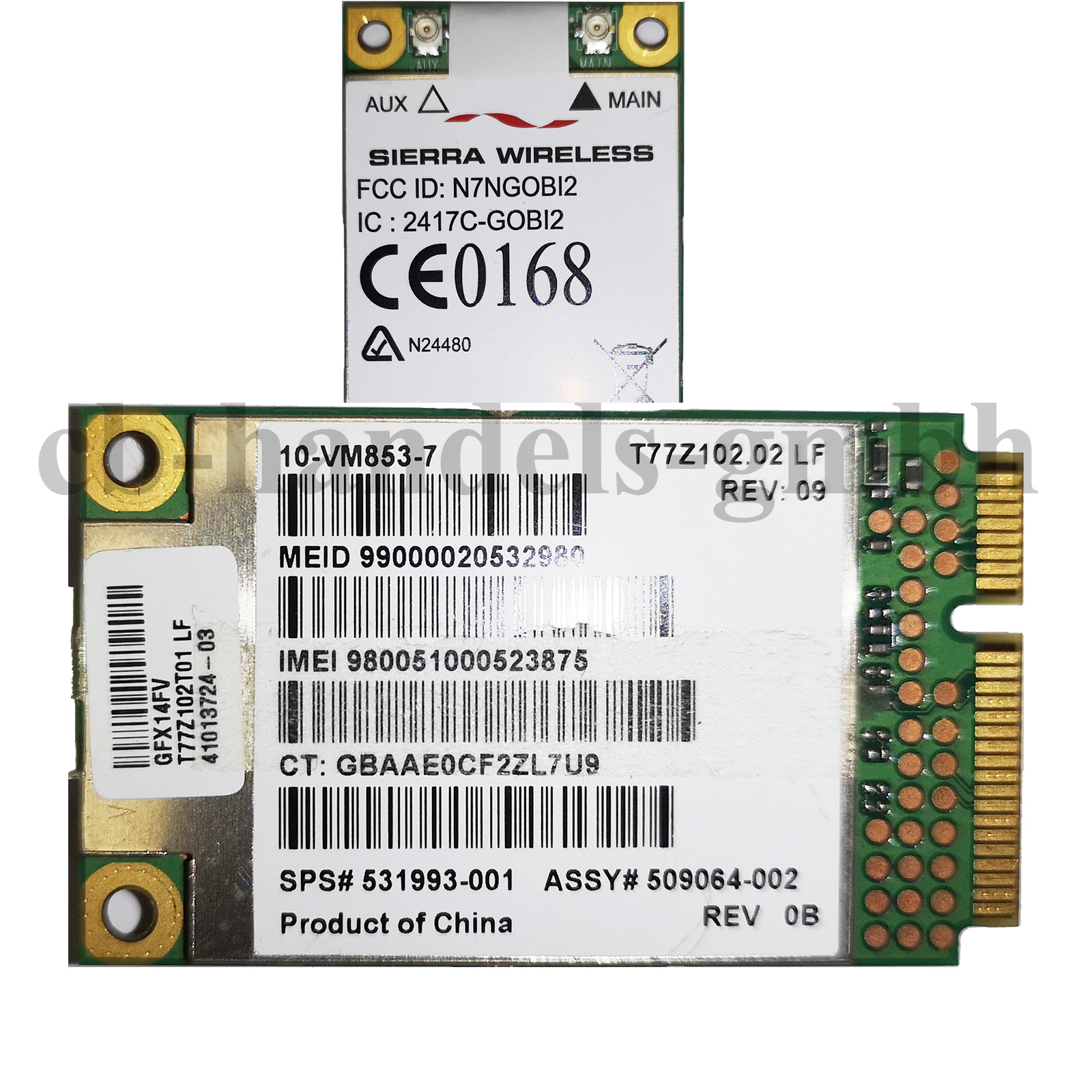 Wireless WWAN Gobi 2000 sierra 7.2 Mbps UMTS módulo lenovo HP